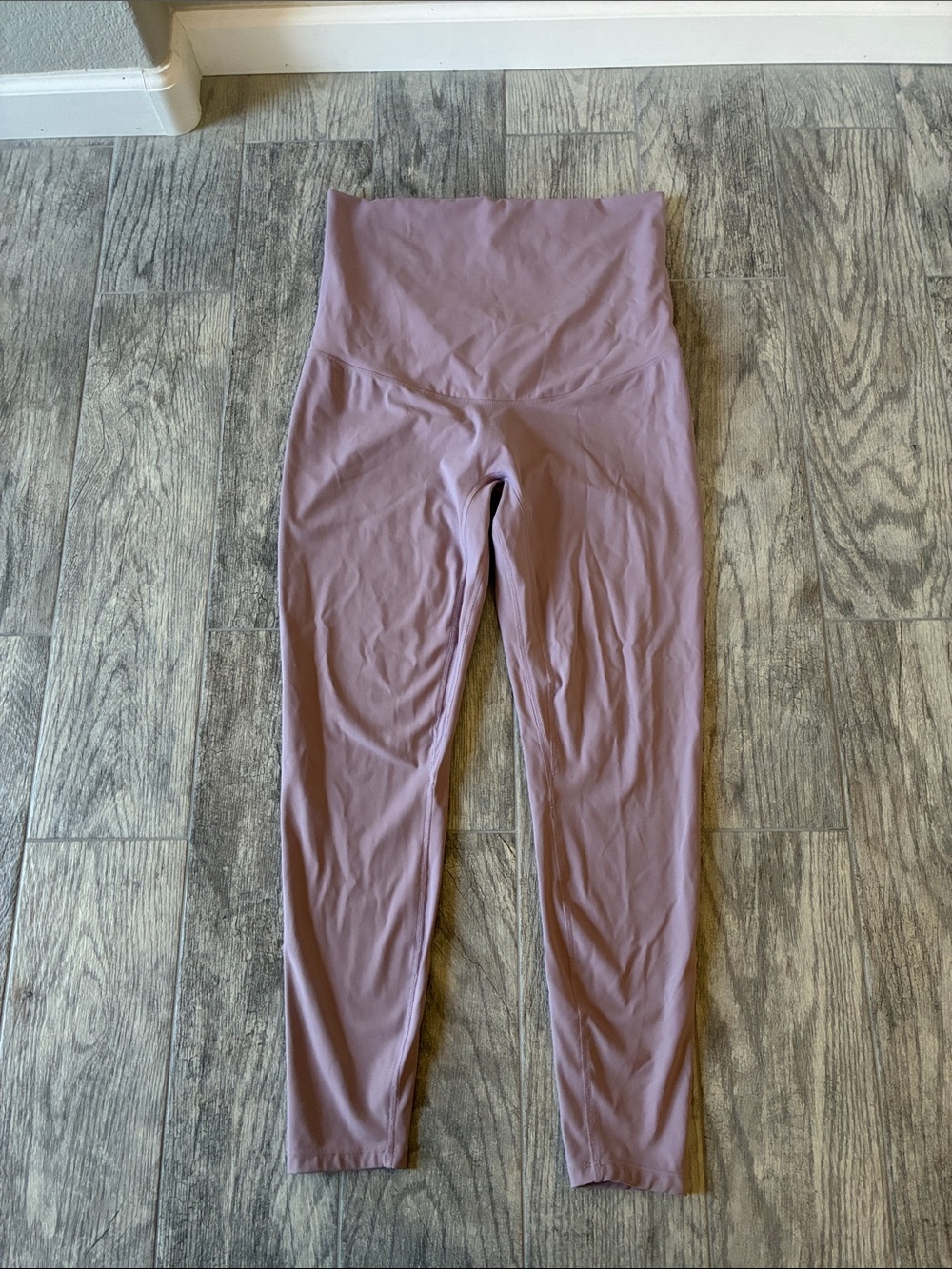 High-Waist Mauve Maternity Leggings for Women